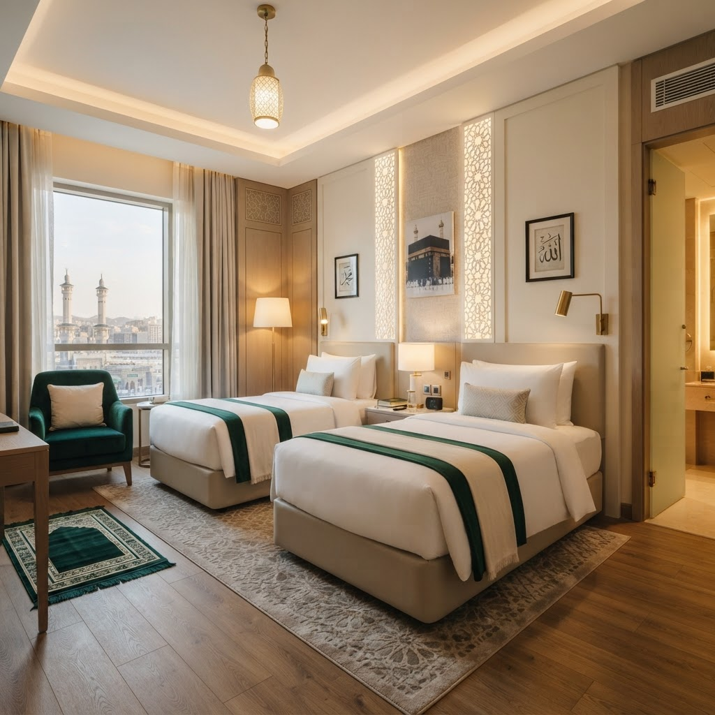 Kamar hotel jamaah yang nyaman